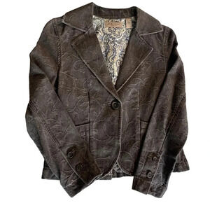 I.E. Relaxed Petite jacket size PXS washed brown